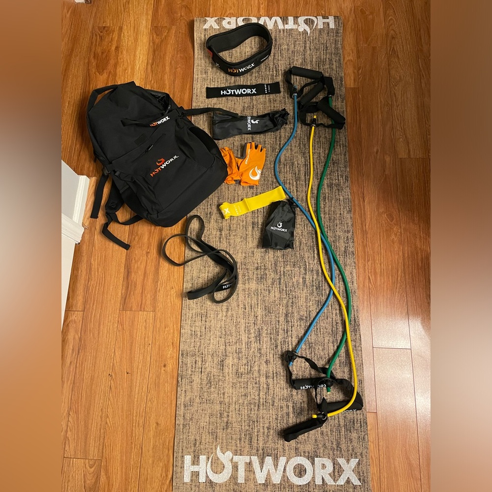 Hot Worx gym bag with all contents